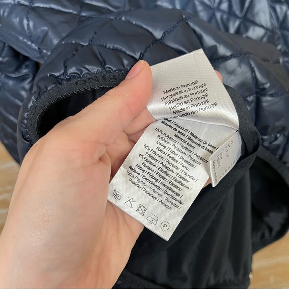 Golfino Quilted Puffer Jacket Full Zip Navy Golf Course Outdoor Pockets Womens 6 - Picture 7 of 7